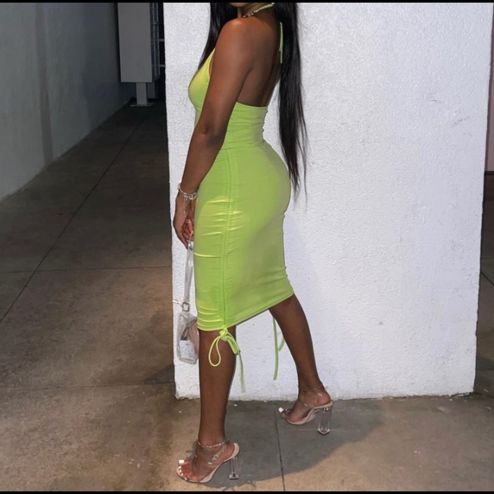 Lime Green Bodycon Dress (Small/ Size 4)